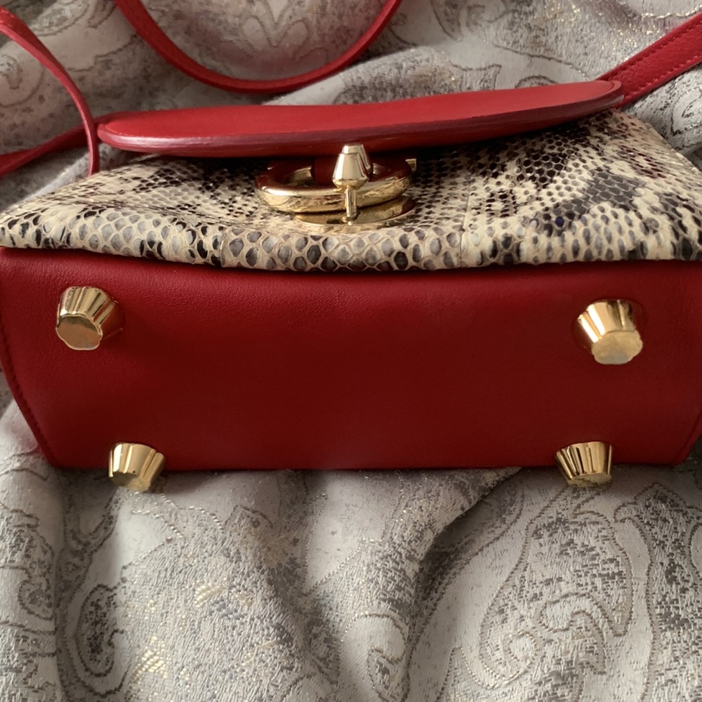 Salvatore Ferragamo Stella Mini Python Crossbody - image 5